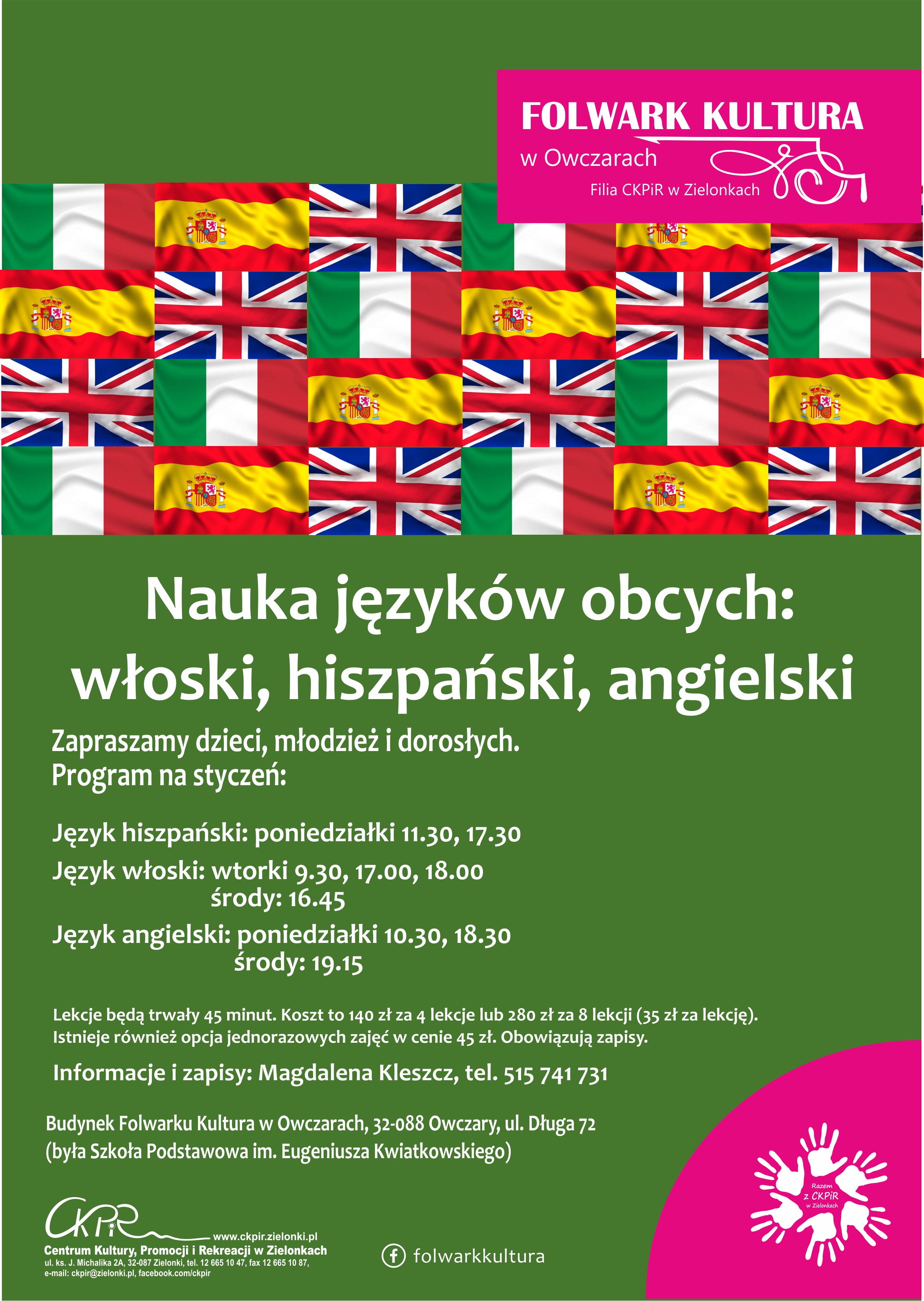 plakat zajecia jezykowe FKO 221
